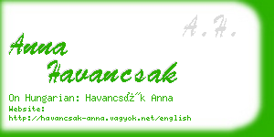 anna havancsak business card